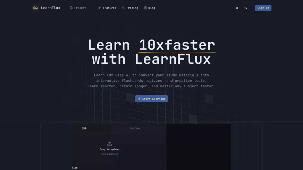 LearnFlux AI tool screenshot