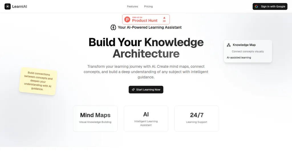 LearniAI AI tool screenshot
