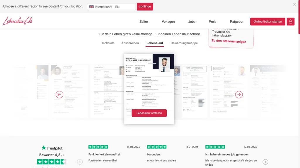 Lebenslauf.de alternatives and competitors