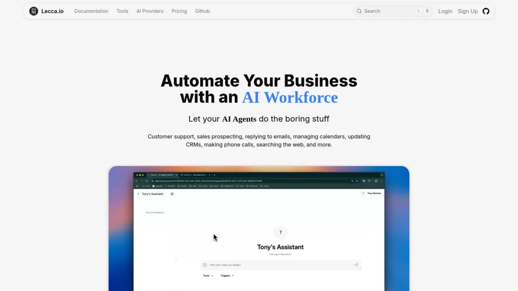 Lecca.io AI tool screenshot