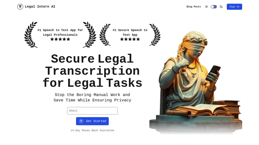 Legal Intern AI website
