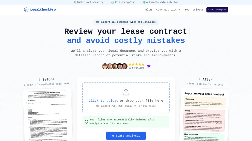 LegalCheckPro website