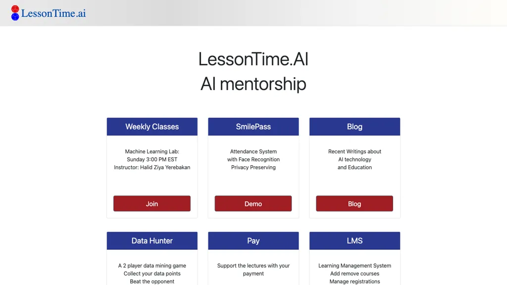 LessonTime.AI website