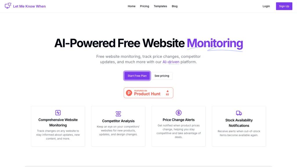 Let Me Know When website