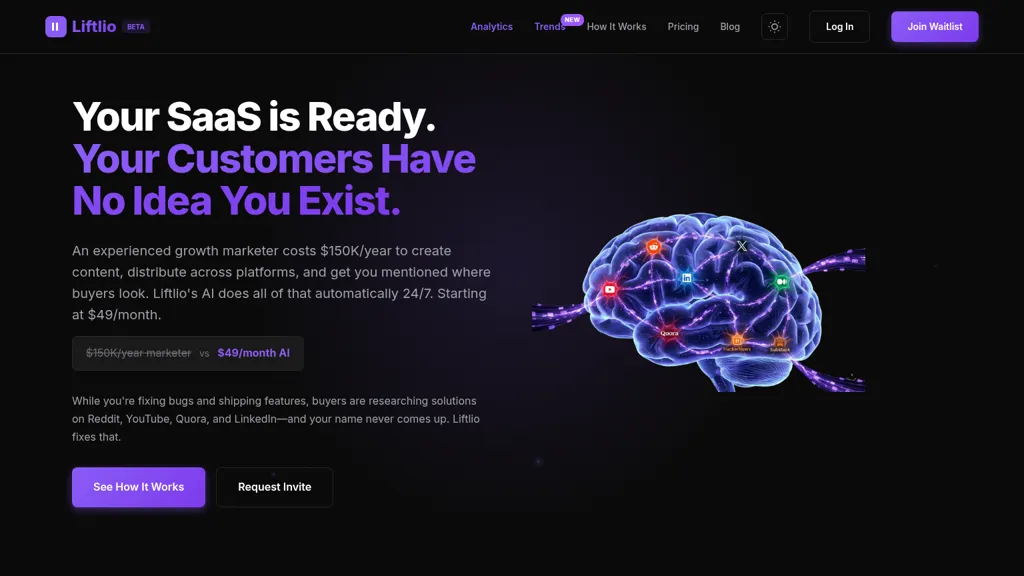 Liftlio AI tool screenshot