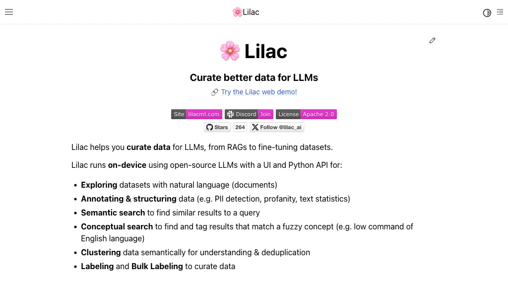 Lilac website