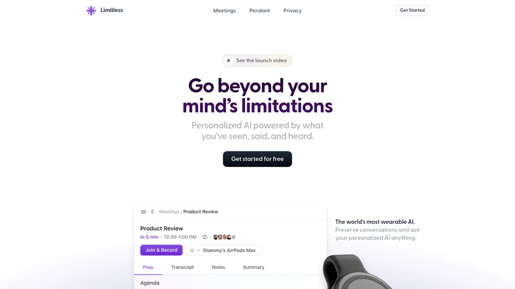 limitless.ai website
