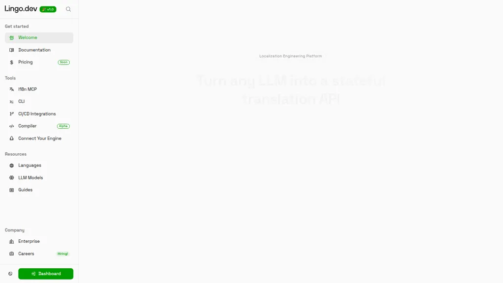 lingo.dev AI tool screenshot