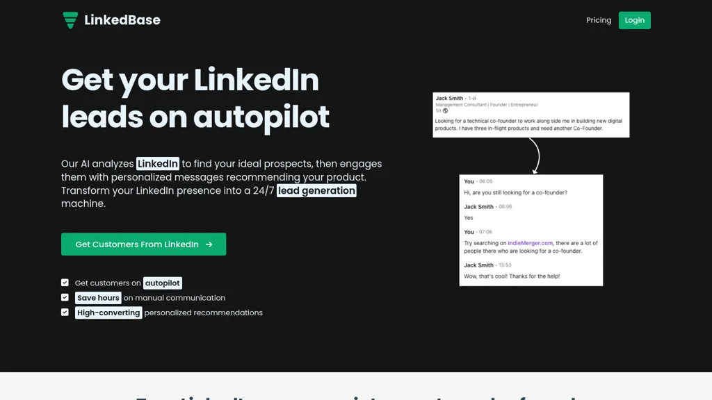LinkedBase website