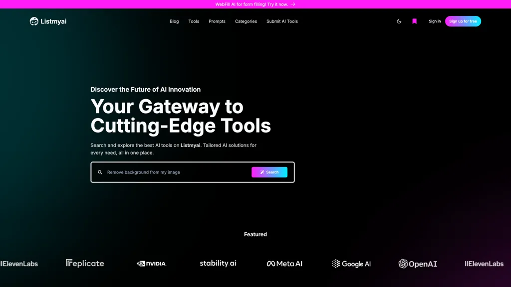 Listmyai AI tool screenshot