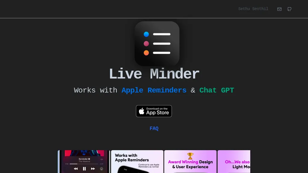 Live minder website