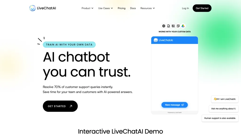 LiveChatAI website