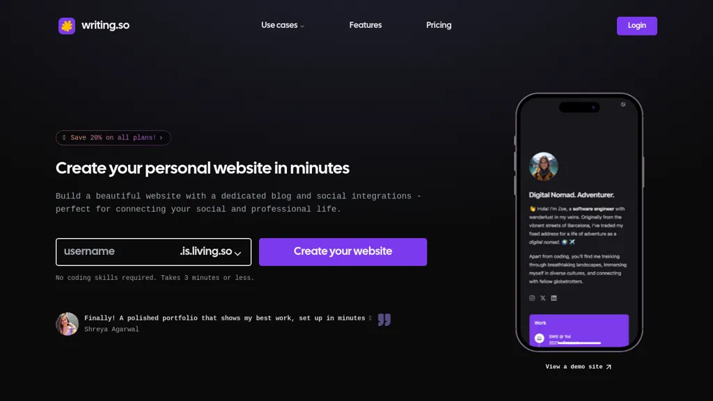 living.so AI tool screenshot