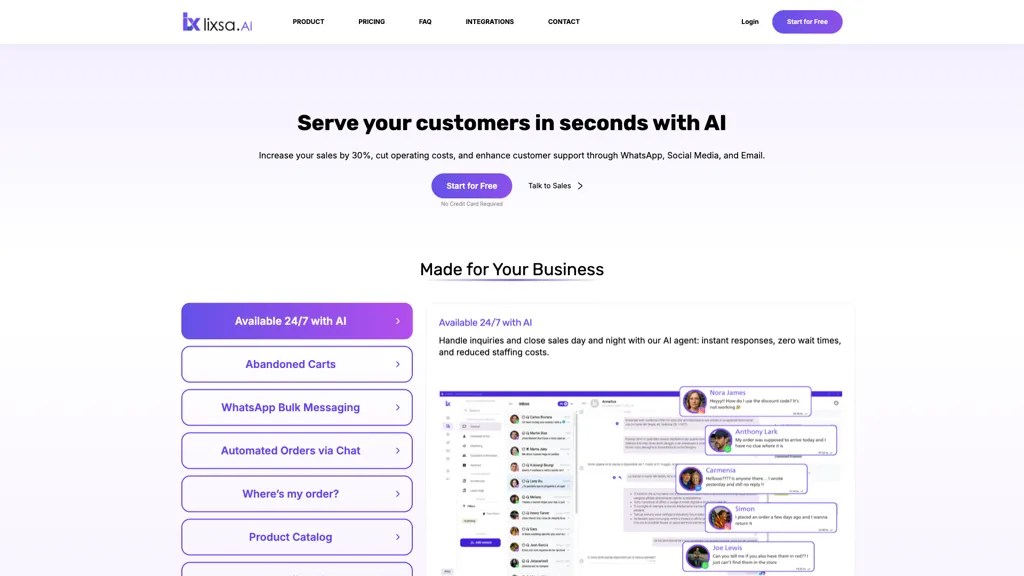 Lixsa.ai AI tool screenshot