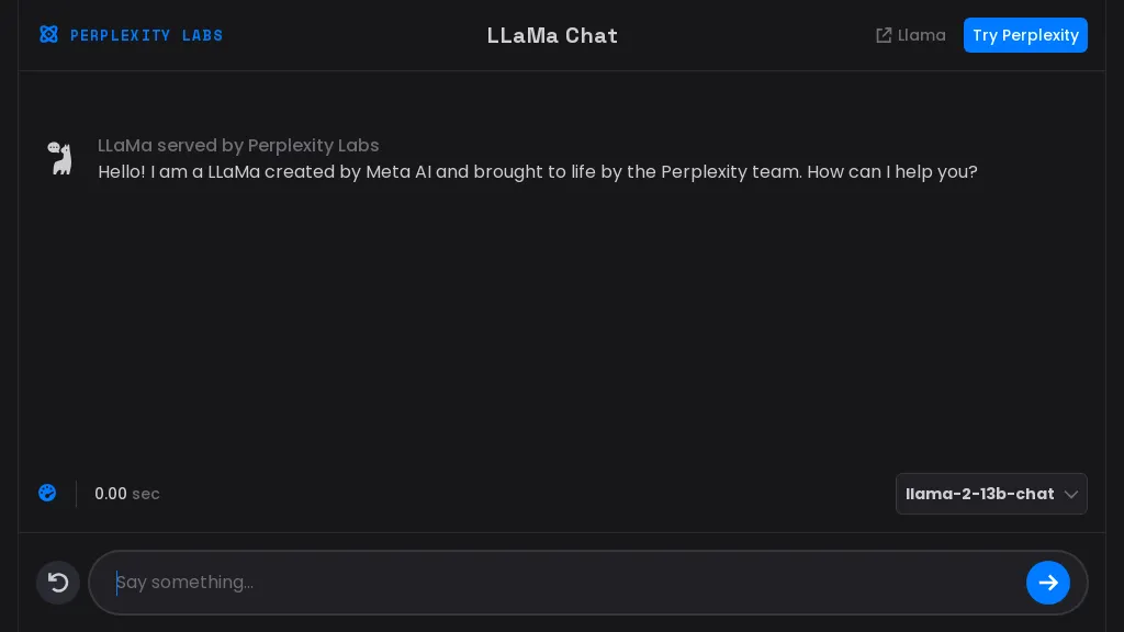 LLama2 Preplexity website