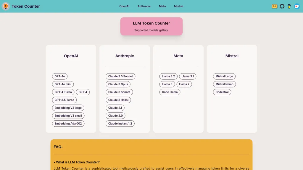 LLM Token Counter website