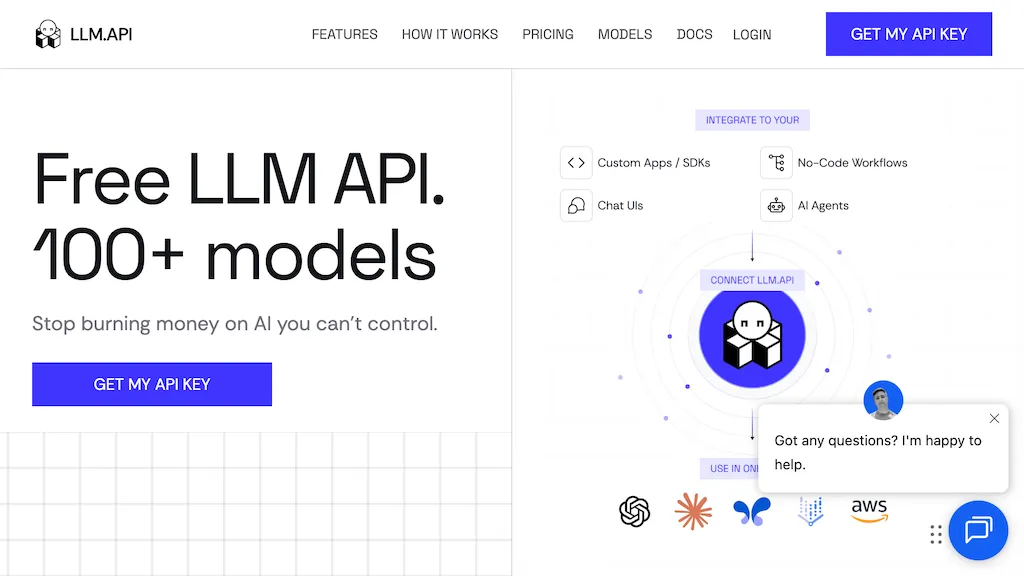 LLMAPI.ai AI tool screenshot