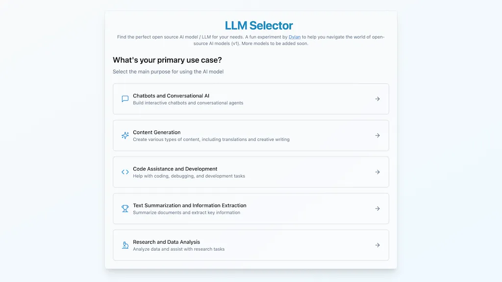 LLMSelector website