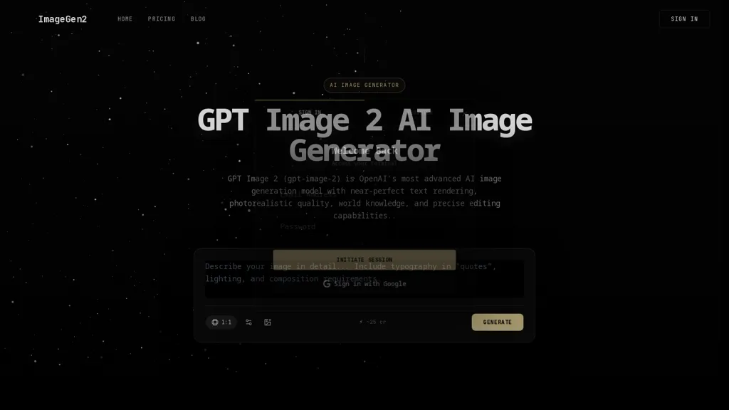 lmageGen2.com AI tool screenshot