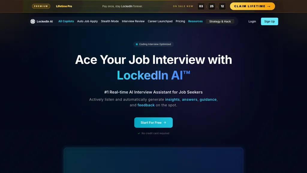 LockedIn AI AI tool screenshot