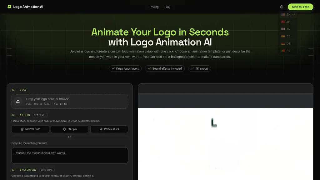 Logo Animation AI screenshot