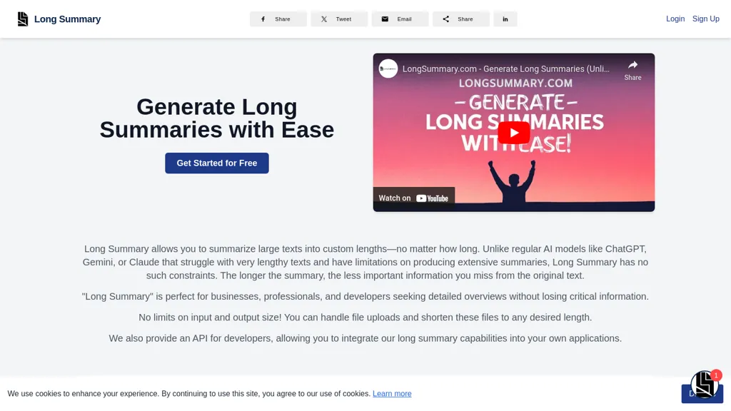 Long Summary website