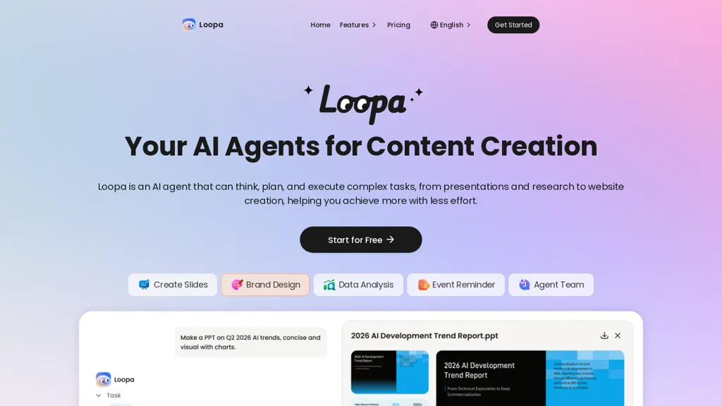 Loopa AI tool screenshot