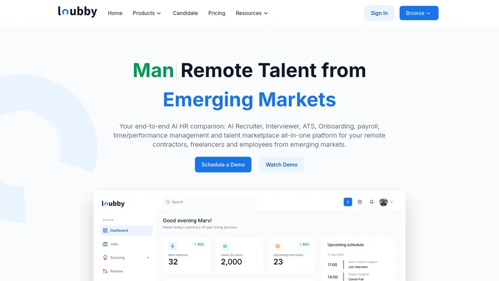 Loubby AI website