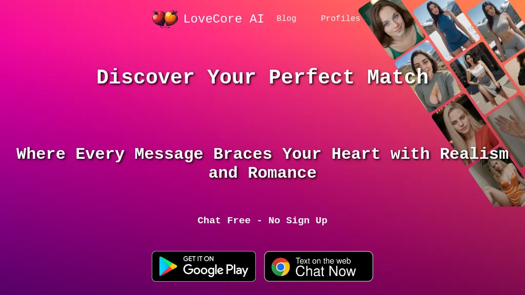 LoveCore AI website