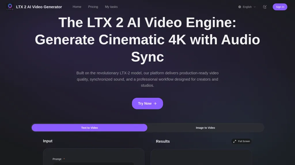 LTX2 AI tool screenshot