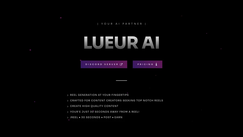 Lueur Reels AI tool screenshot