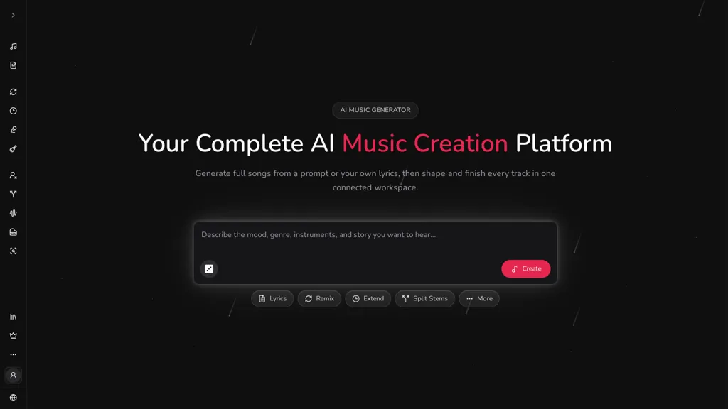 LumiMusic AI tool screenshot