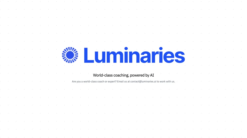 Luminaries AI website