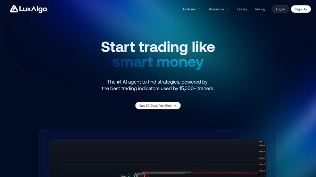 LuxAlgo AI tool screenshot