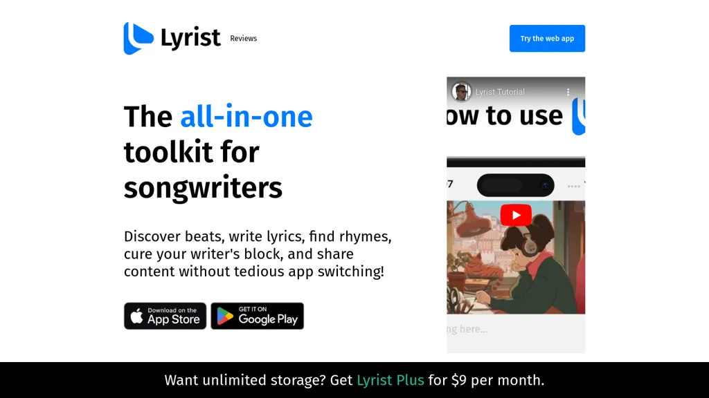 Lyrist website