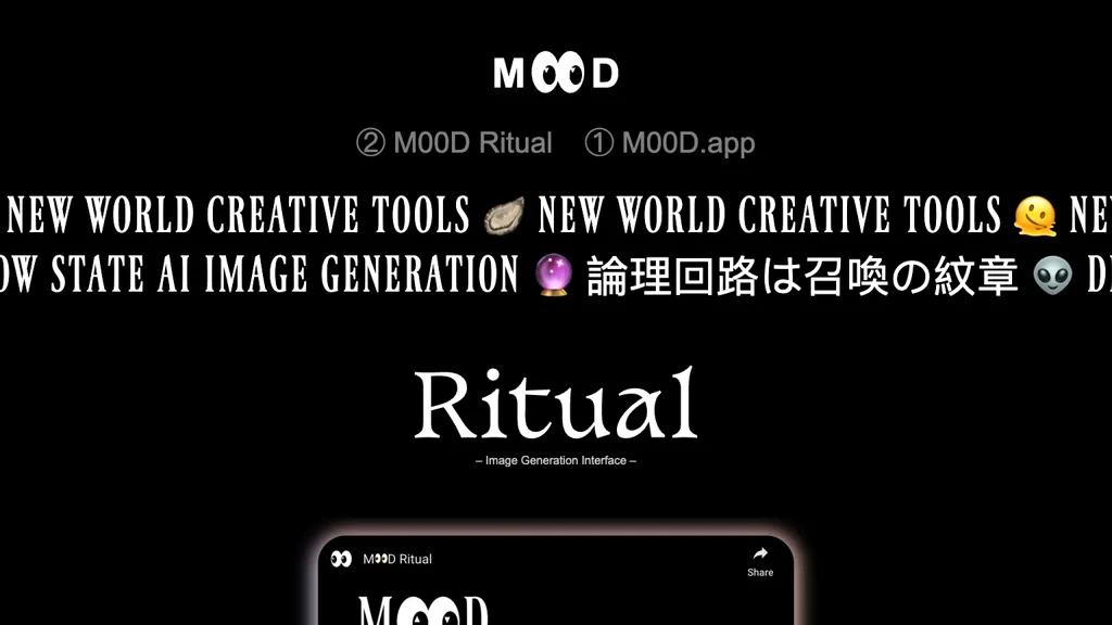 M00D Ritual website