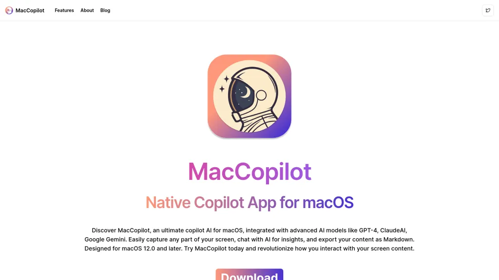 MacCopilot AI tool screenshot