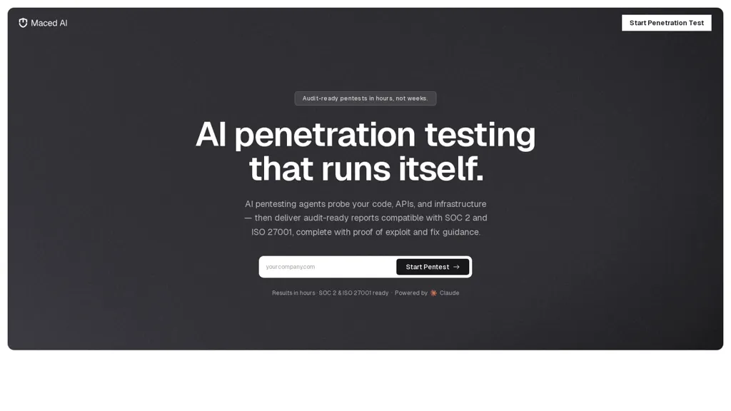 Maced AI AI tool screenshot