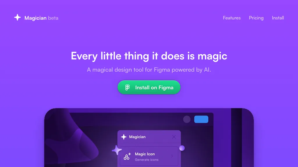 Magician for Figma website