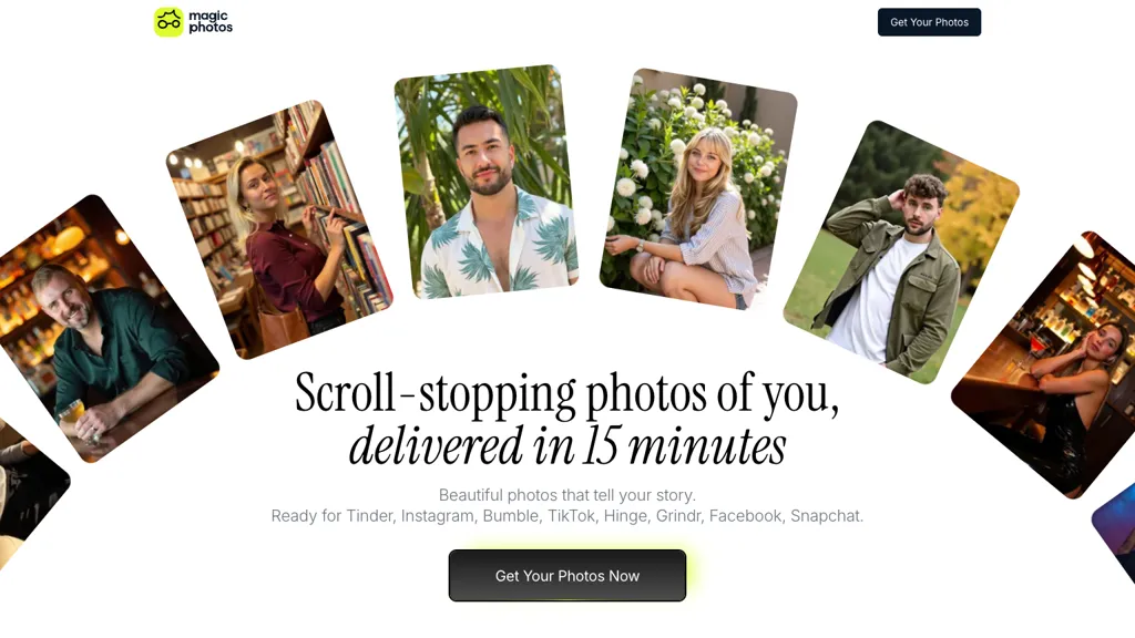 MagicPhotos AI tool screenshot