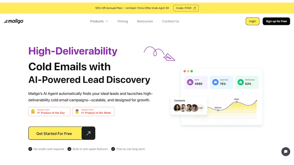 MailGo.ai website