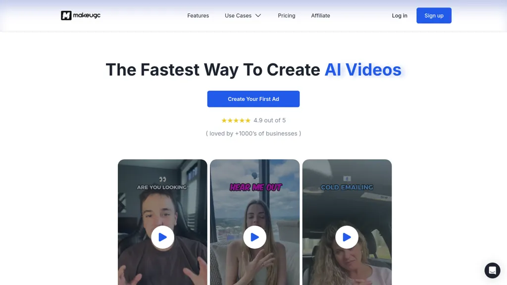 MakeUGC website