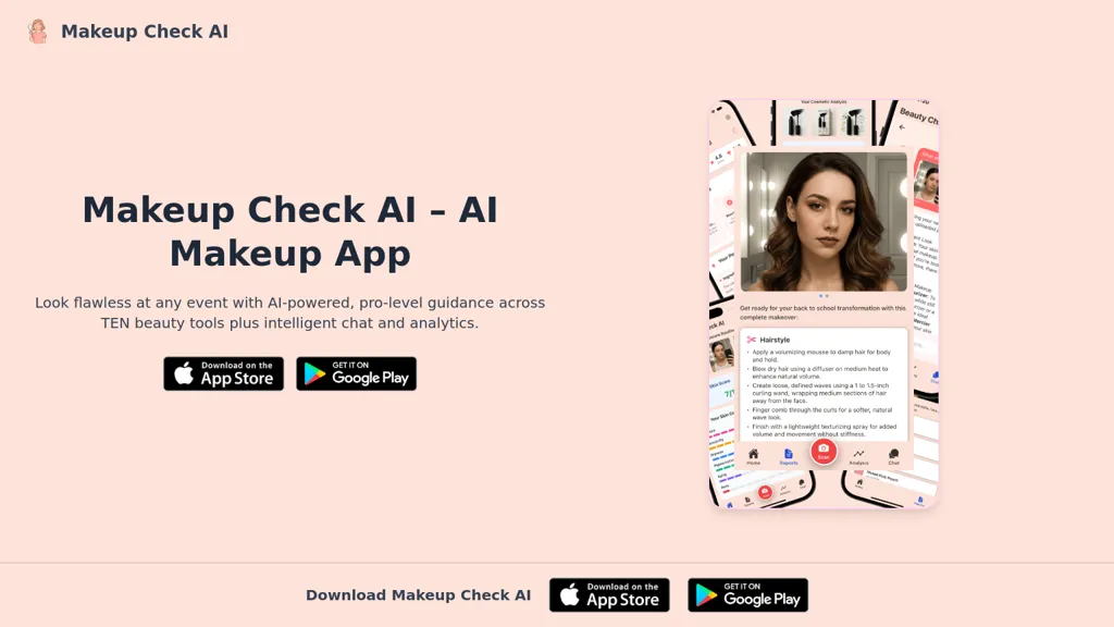 Makeup Check AI AI tool screenshot