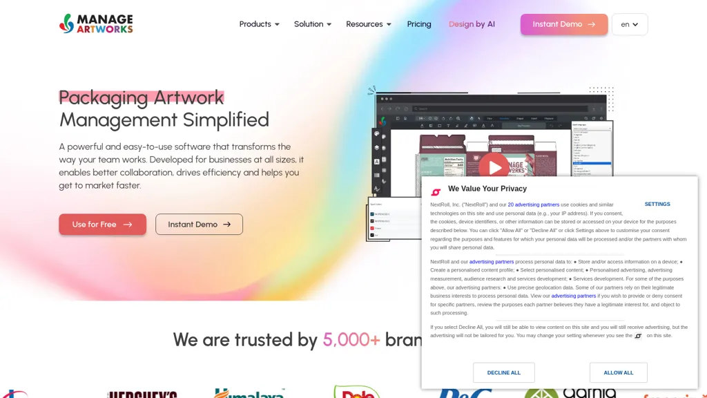ManageArtworks website