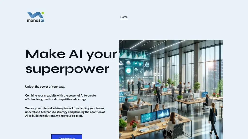 Manas AI tool screenshot