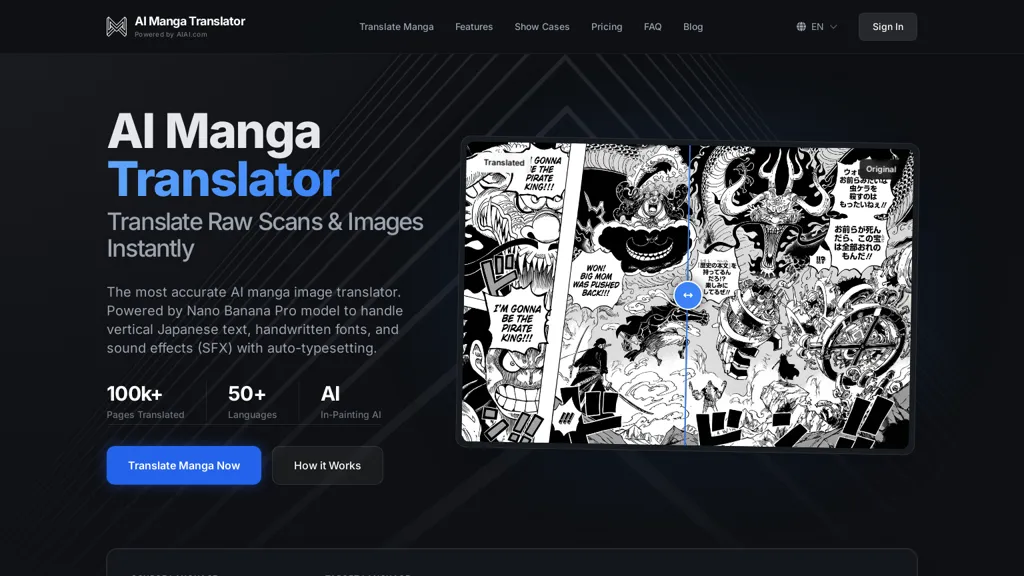 Manga Translator  AI - AIAI.com AI tool screenshot
