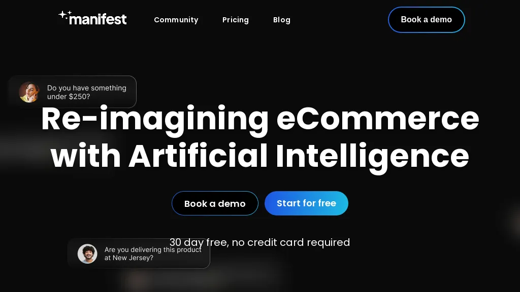 Manifest AI website