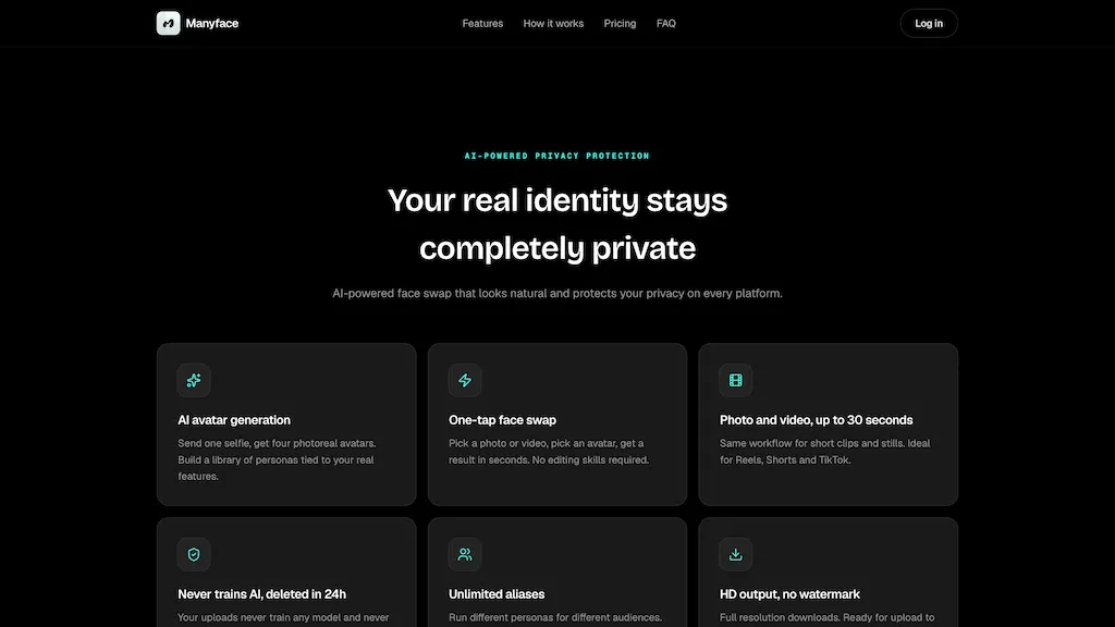 Manyface AI screenshot
