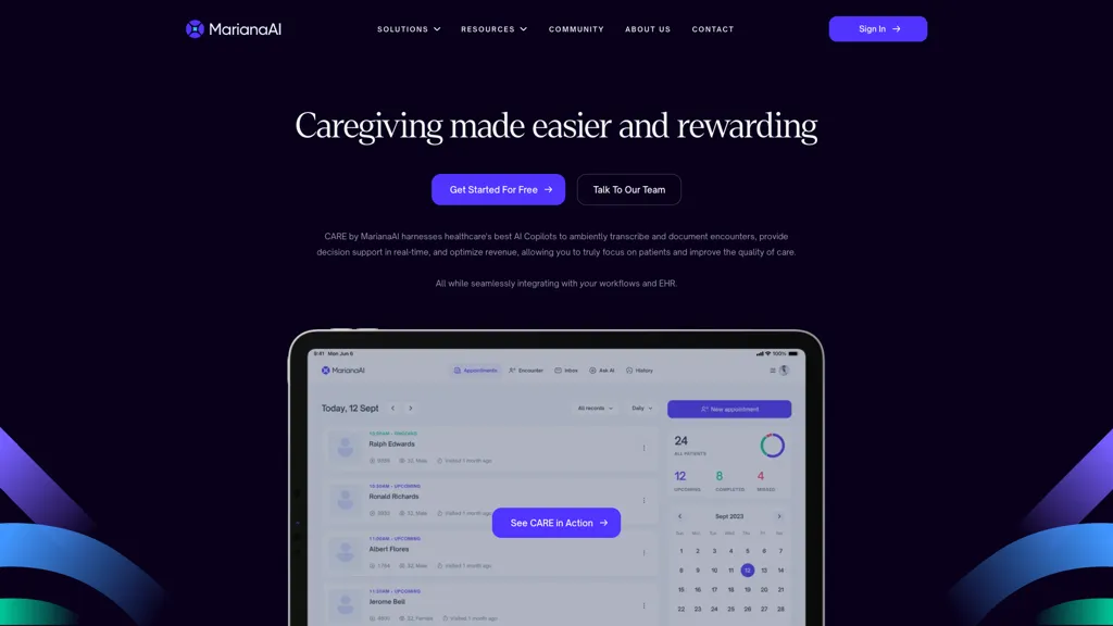 MarianaAI AI tool screenshot