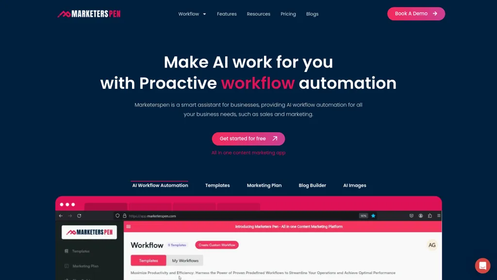 MarketersPen website